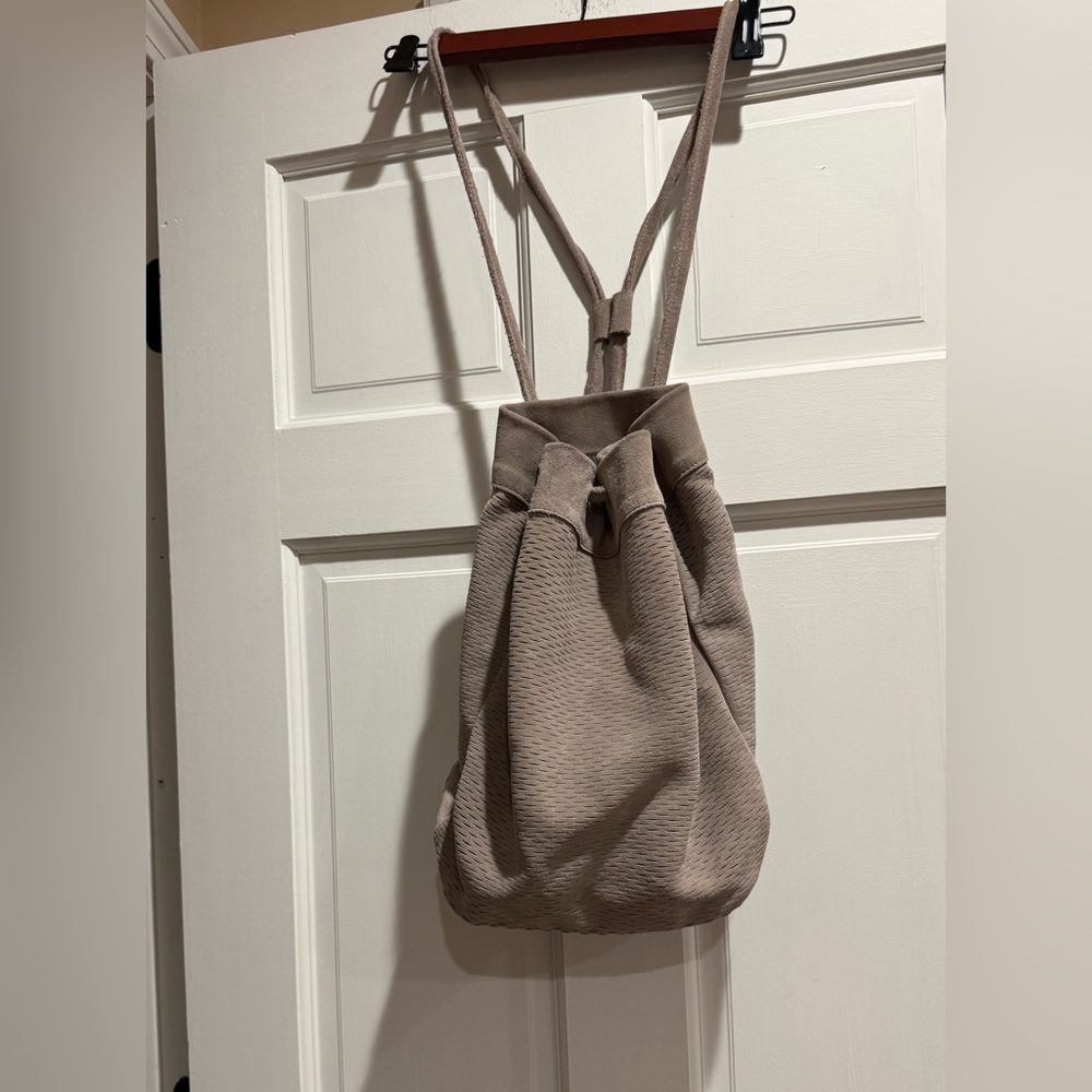 Monserat De Lucca suede perforated back pack